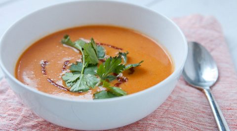 Cold Curried Carrot and Coconut Milk Soup