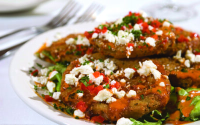 Fried Green Tomatoes with Pink Chili Sauce