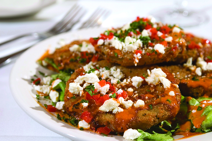 Fried Green Tomatoes with Pink Chili Sauce