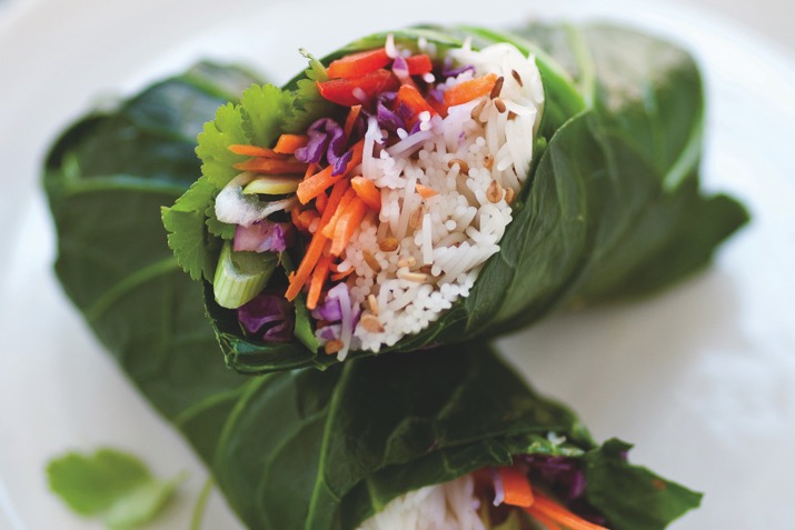Asian Collard Wraps