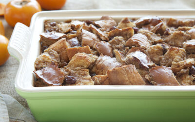 Persimmon Bread Pudding