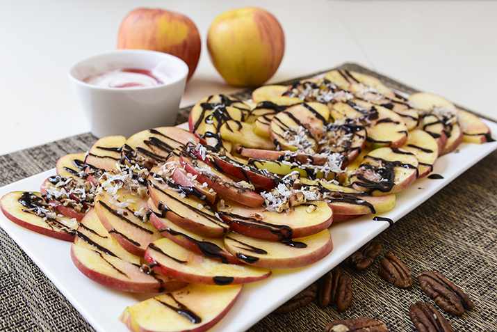 Chocolate-Raspberry Apple Slices