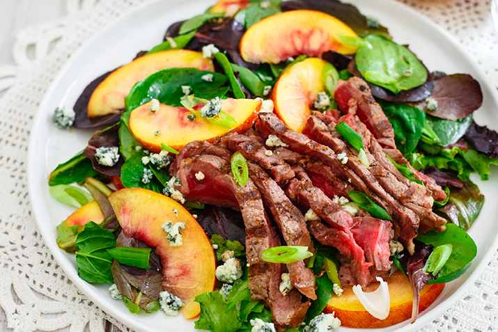 Nectarine Steak Salad