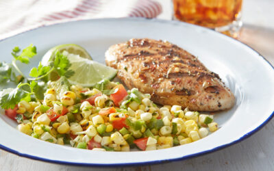 Grilled Corn Salad with Honey-lime Dressing