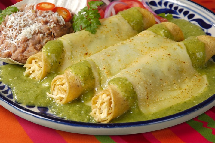 Chicken Tomatillo Enchiladas