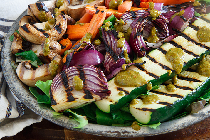 Grilled Veggies with Smoked Paprika Vinaigrette