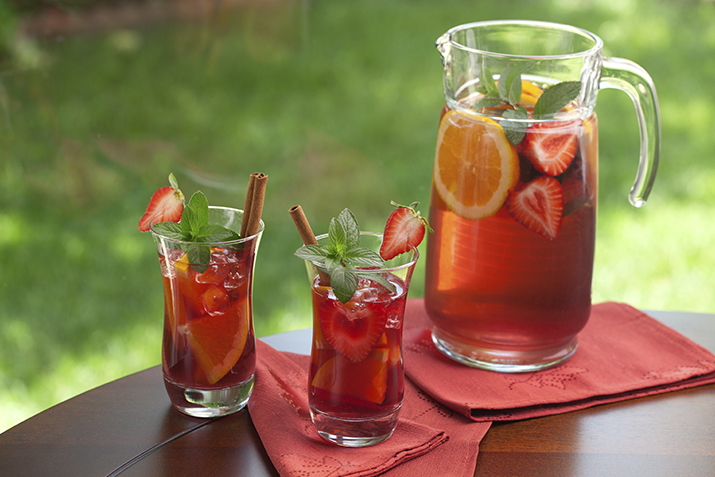 Red Sangria with Strawberries
