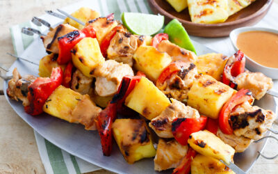 Spicy Pineapple Chicken Kebabs