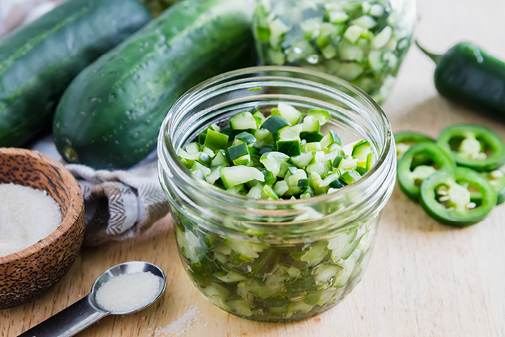 Sweet and Spicy Refrigerator Pickle Relish