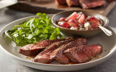 Balsamic Marinated Steak with Grape Relish