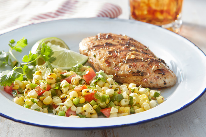 Grilled Corn Salad with Honey-lime Dressing