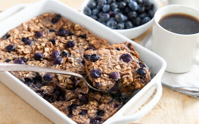 Banana Berry Baked Oats