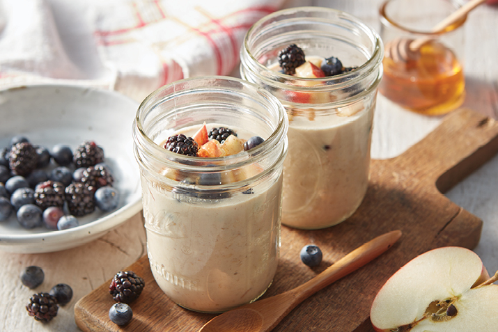 Apple Peanut Butter Overnight Oats