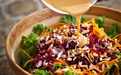 Kale Salad with Ginger Miso Dressing
