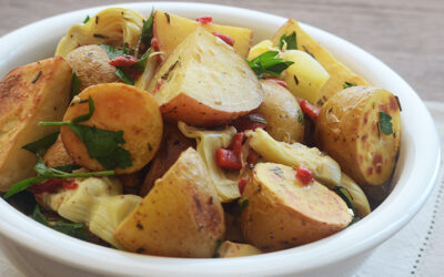 Rosemary Roasted Potatoes with Artichokes