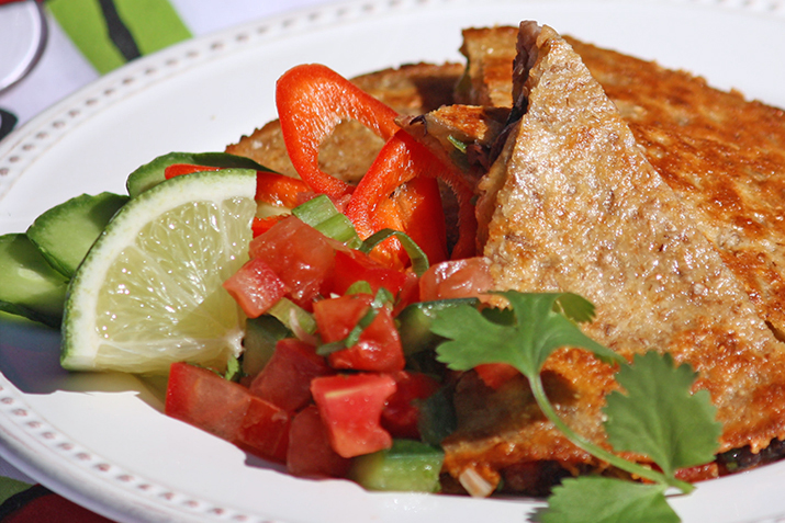 Kid-friendly Cheesy Black Bean Quesadillas