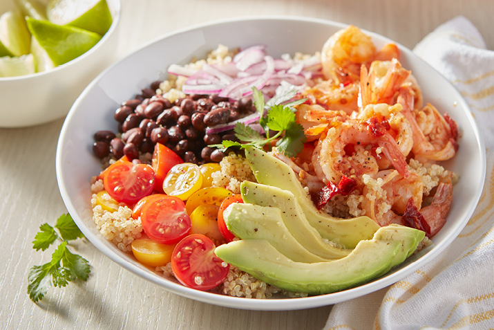 Chipotle Shrimp Quinoa Bowls