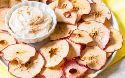 Cinnamon Apple Chips with Dip