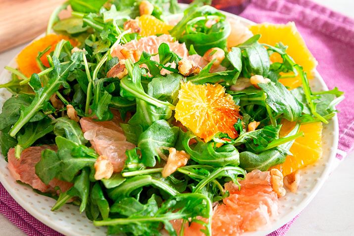 Citrus and Arugula Salad with Balsamic Dressing