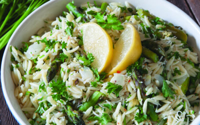 Asparagus Gremolata with Orzo