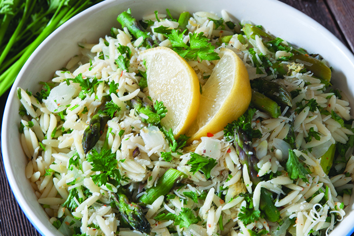Asparagus Gremolata with Orzo
