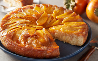 Persimmon Upside Down Yogurt Cake