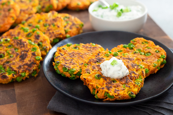 Carrot-Pea Fritters
