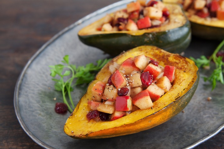 Cinnamon Apple Stuffed Squash