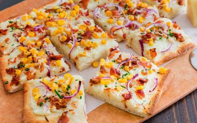 Mashed Potato and Bacon Pizza
