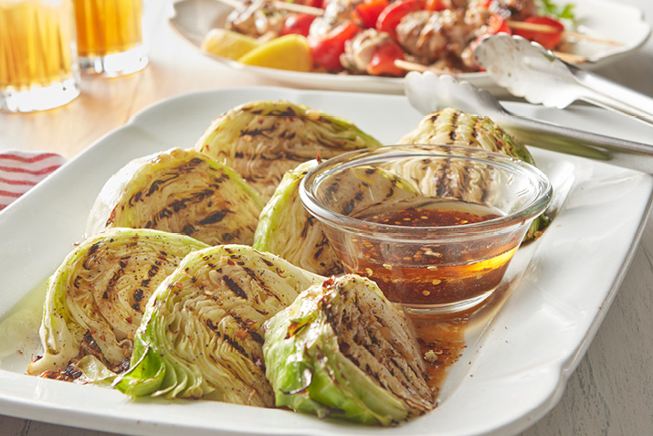Grilled Cabbage with Ginger-chili Vinaigrette