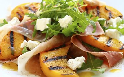 Grilled Peach & Prosciutto Salad