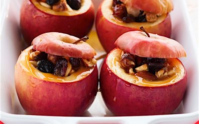 Maple and Dried Fruit Stuffed Baked Apples