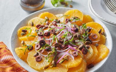 Sicilian Citrus Salad with Olives and Pistachios