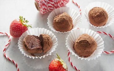 Dark Chocolate Strawberry Truffles