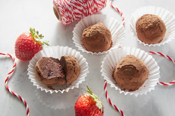 Dark Chocolate Strawberry Truffles