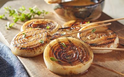 Grilled Honey-Dijon Onion Steaks