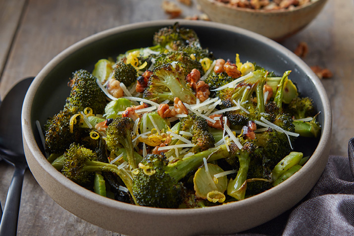 Charred Broccoli with Walnuts