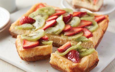 Kiwi Strawberry Cheesecake Bars