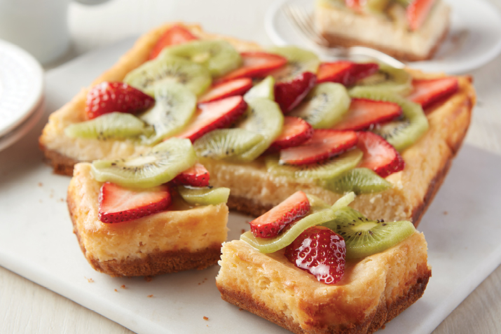 Kiwi Strawberry Cheesecake Bars