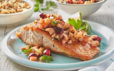 Seared Salmon with Stone Fruit Salsa