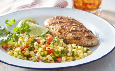 Grilled Corn Salad with Honey-lime Dressing