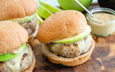 Apple Cheddar Turkey Burgers