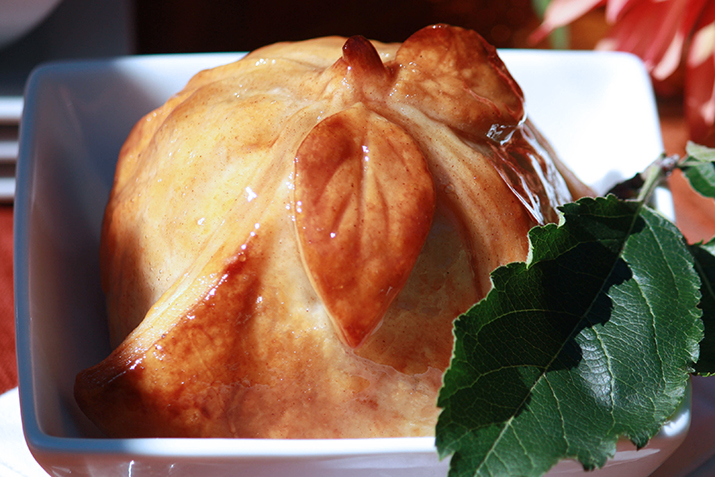 Apple Dumplings with Cider-Cinnamon Sauce